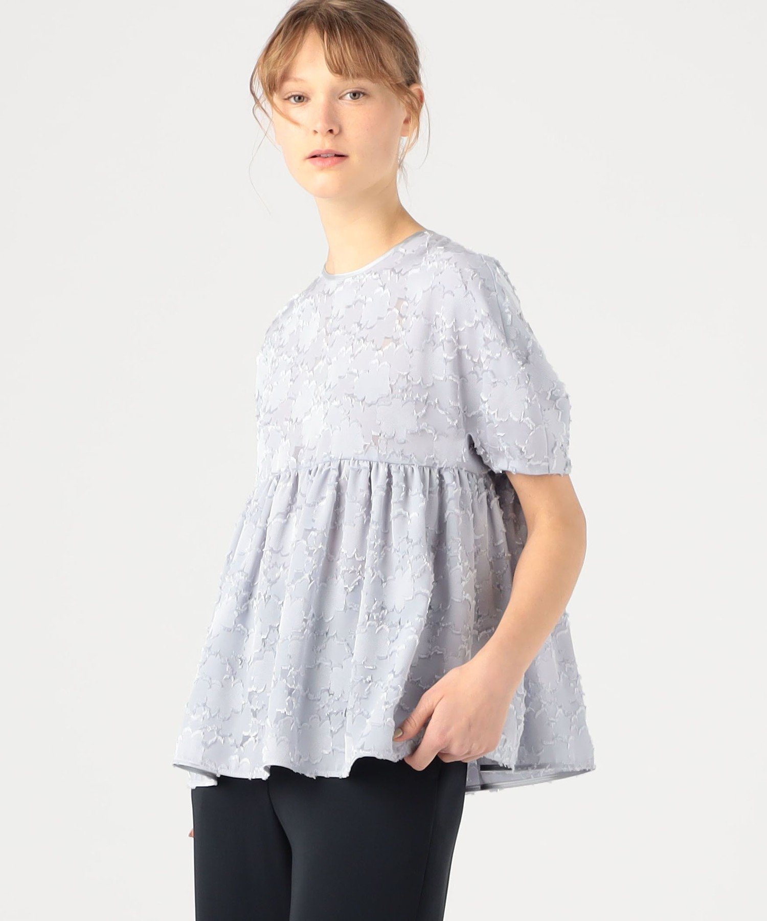 TOMORROWLAND｜マーガレットカットジャカード ウエストギャザー