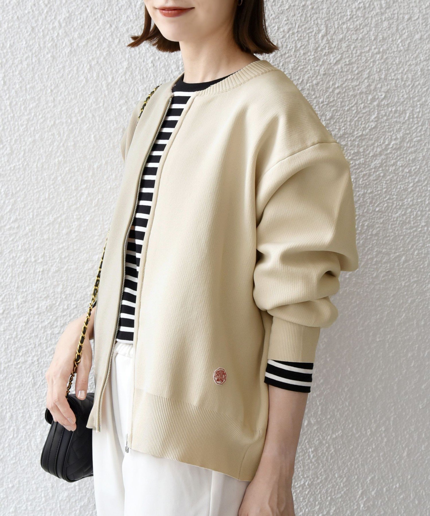 H beauty&youth cardigan ニットブルゾン　ジップアップ UNITED ARROWS（ユナイテッドアローズ） カーディガン ジップアップ