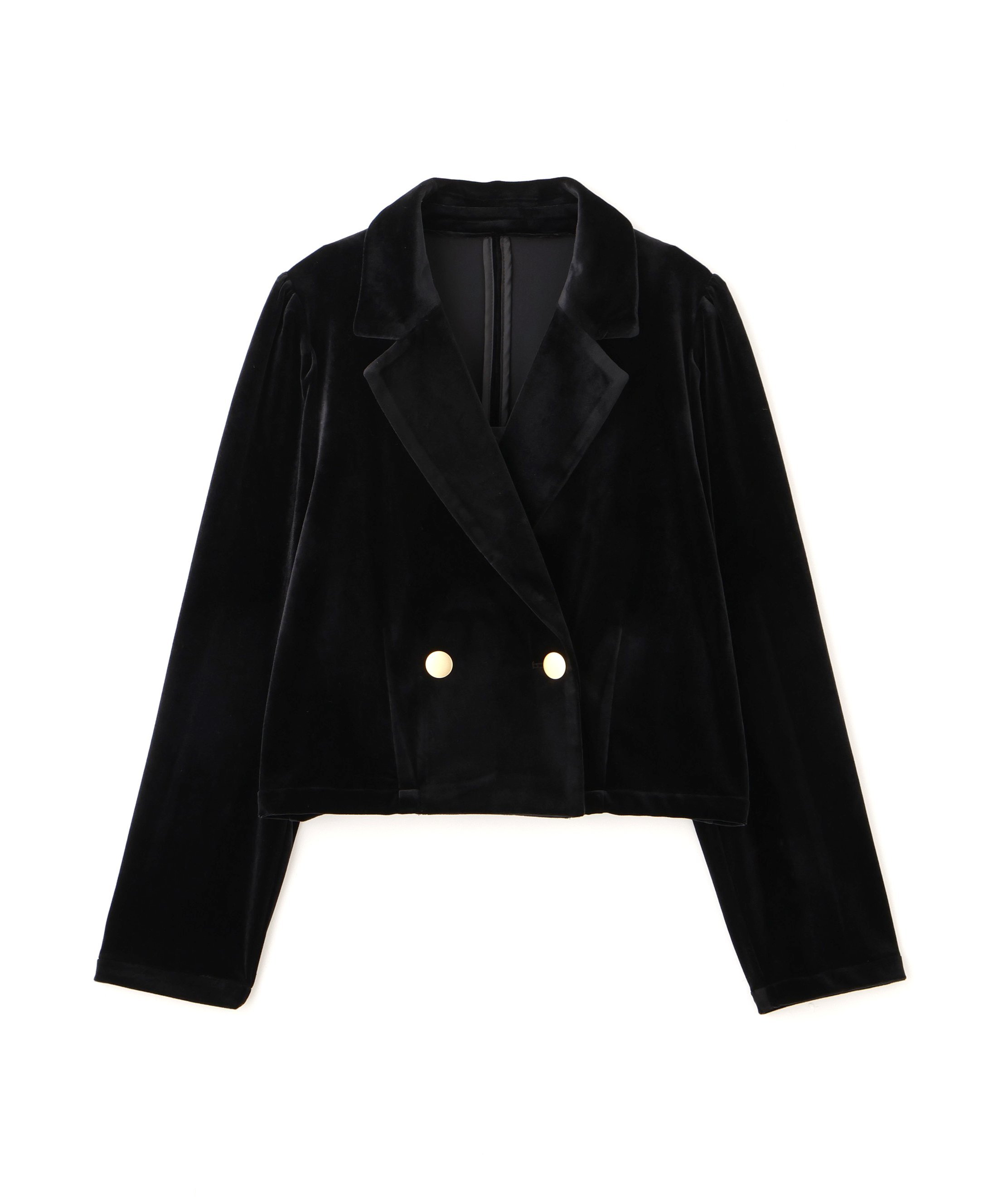 FREE'S MART｜金ボタンベロアクロップドジャケット | Rakuten Fashion