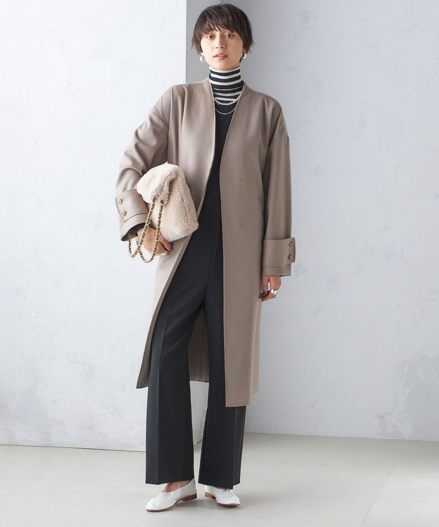 SHIPS｜MANTECO ノーカラー コート | Rakuten Fashion(楽天