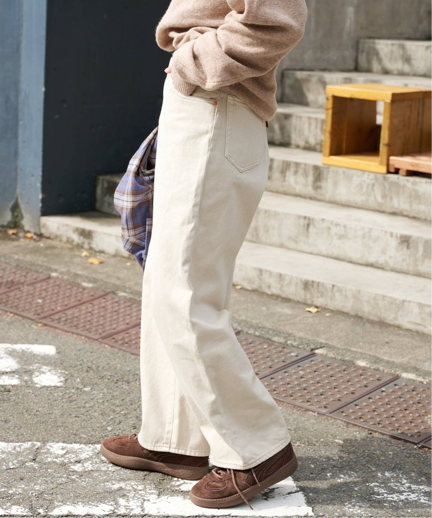 OUTDOOR PRODUCTS Usual Things｜ULTフェードデニムハイライズルーズ