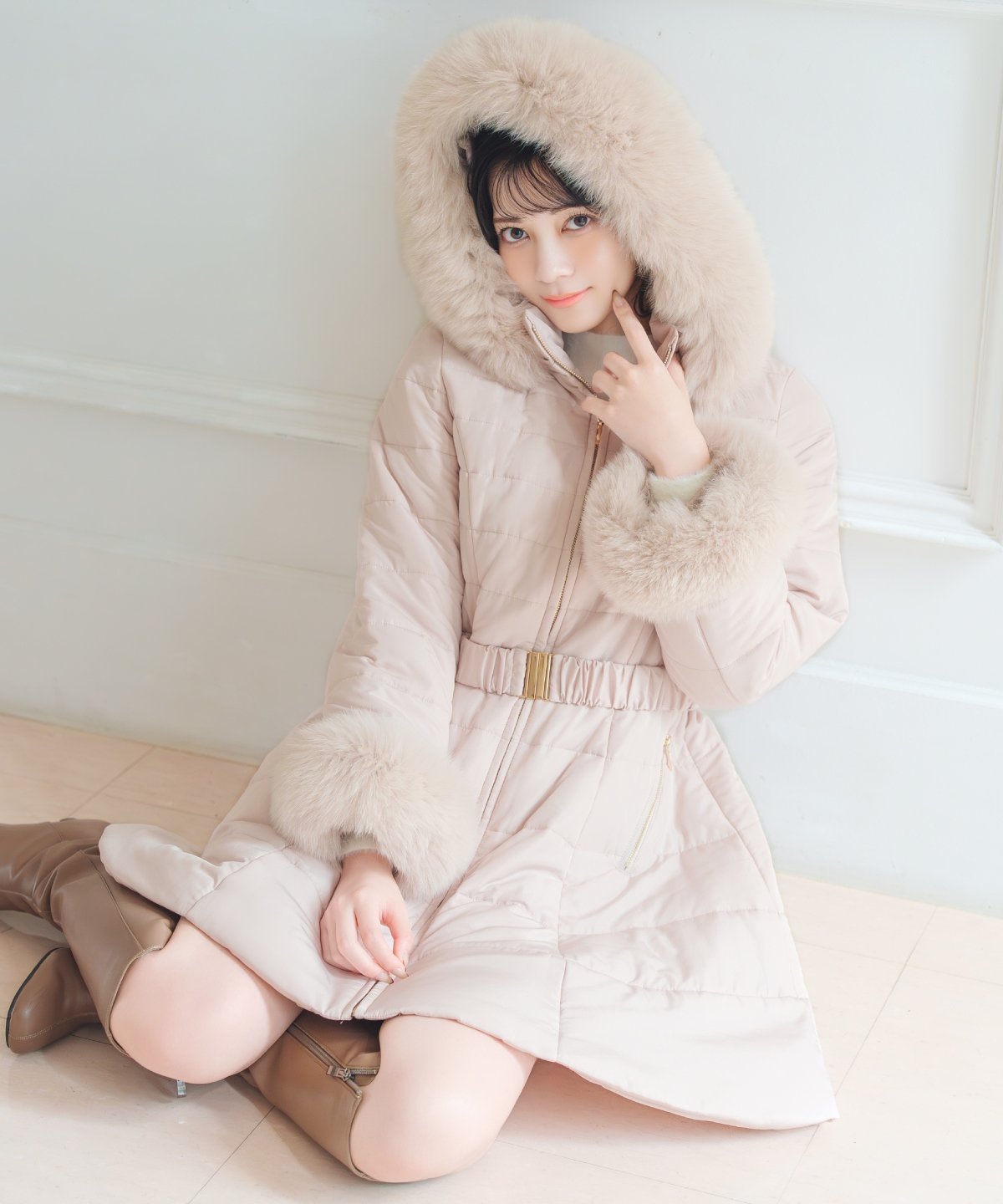 WILLSELECTION｜フォックスファーキルティングフレアコート | Rakuten