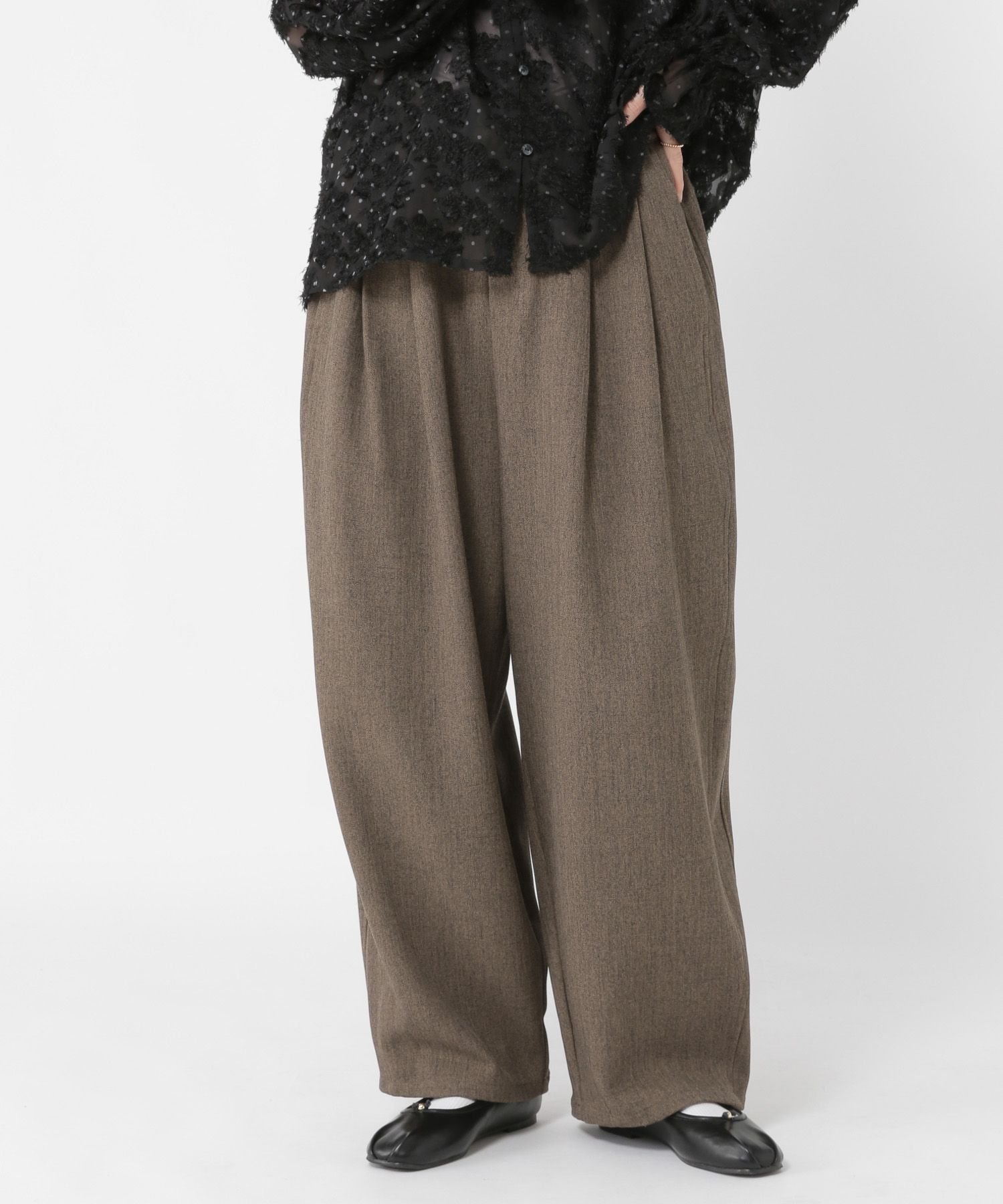 studio CLIP｜ヘリンボーンカーブパンツ《オケージョン2025AW