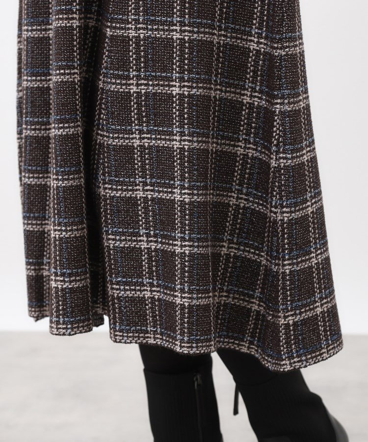 Reflect｜【コートインでもすっきり◎】チェック柄ニットドッキング