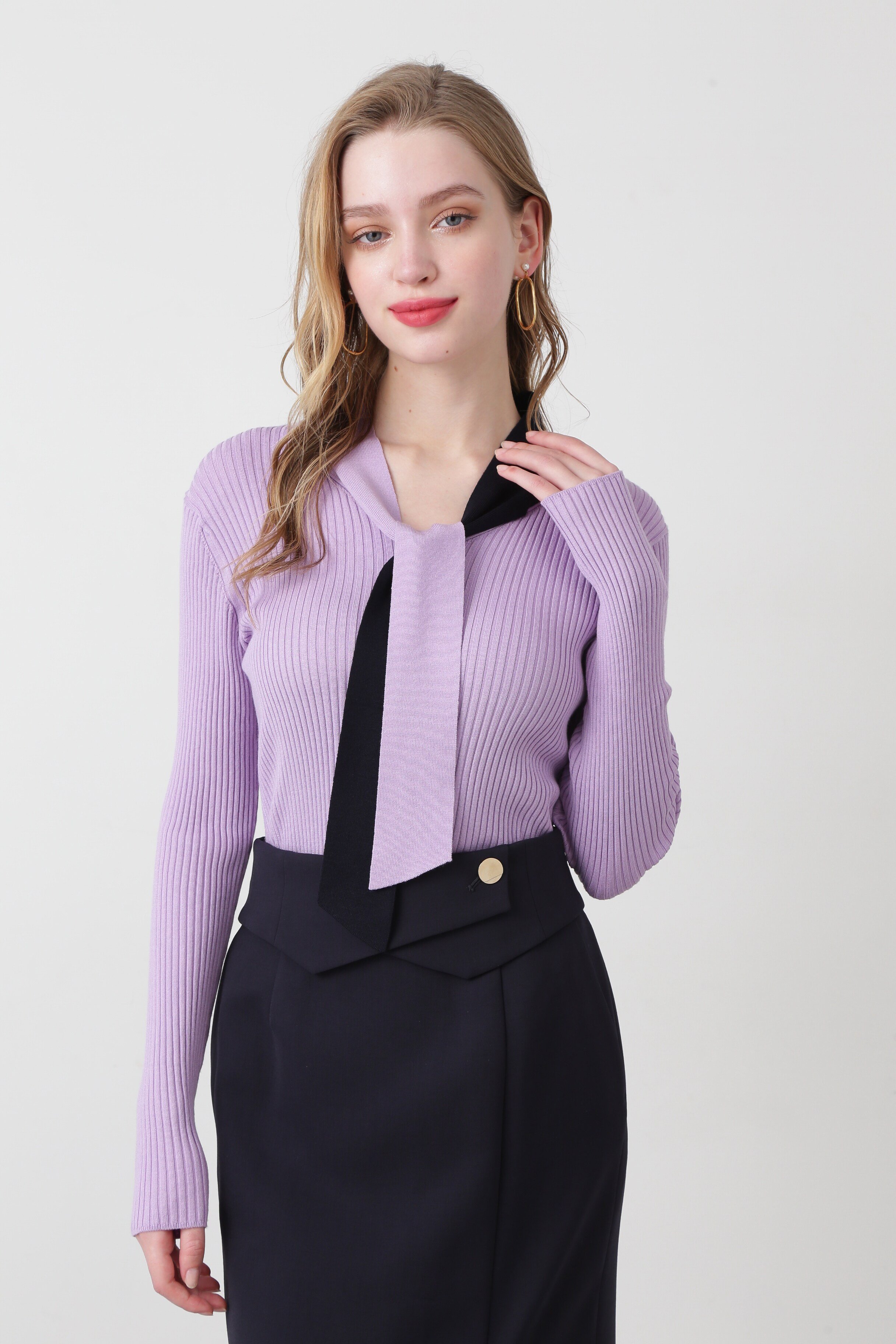 PINKY&DIANNE｜◇バイカラーボウタイニット | Rakuten Fashion(楽天