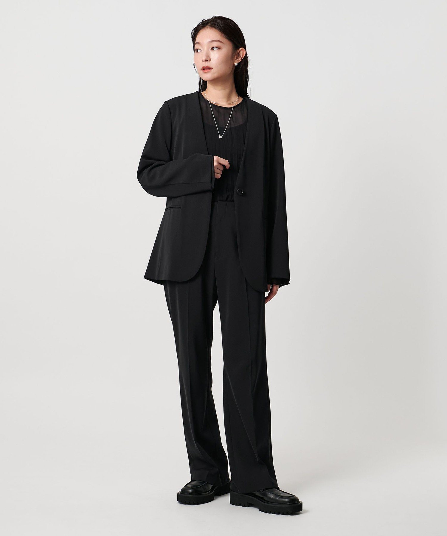 MARW UNITED ARROWS ツイルノーカラージャケット MARW UNITED ARROWS＞ツイル ノーカラー ジャケット（ノーカラー