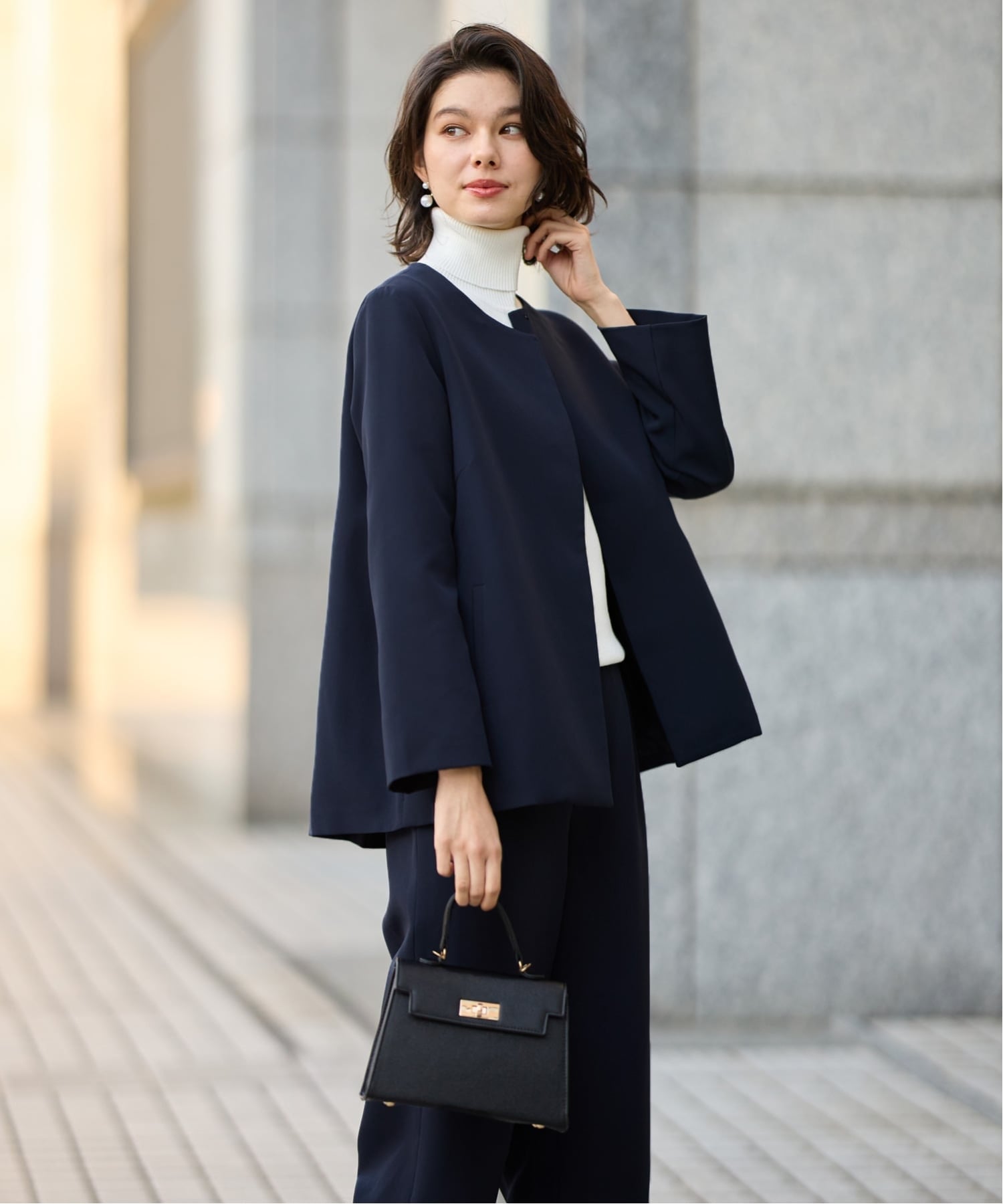 GeeRA｜【2点セット】フレアーラインジャケットワイドパンツ