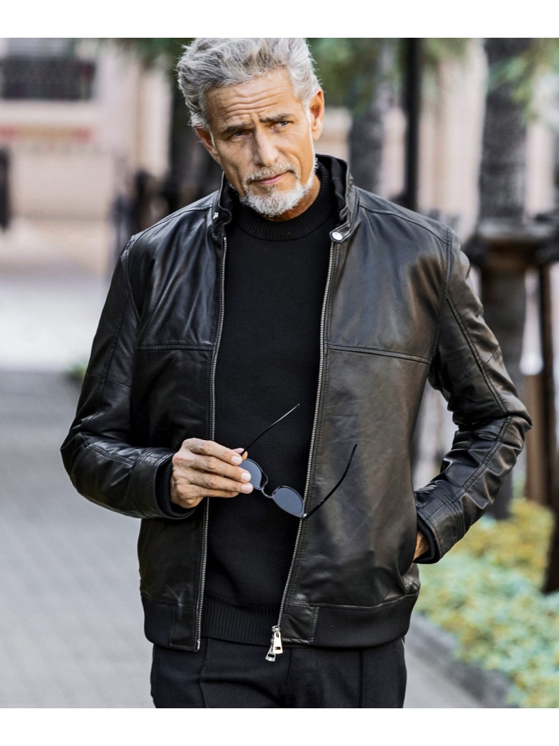 ギミック シープレザー ショート丈ブルゾン ジャケット Y2K アーカイブ