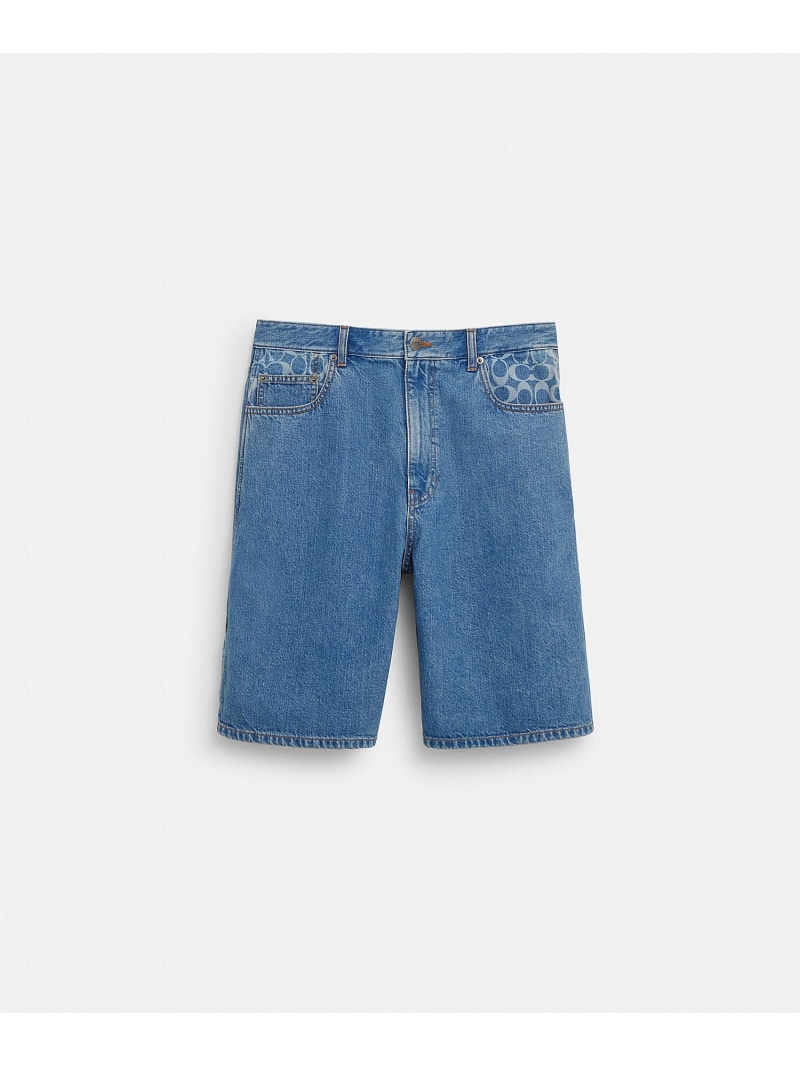 楽天市場】COACH OUTLET 【公式】シグネチャー デニム ショーツ コーチ