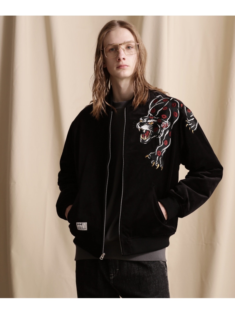 楽天市場】【SALE／30%OFF】Schott SOUVENIR JACKET KISSMARK PANTHER