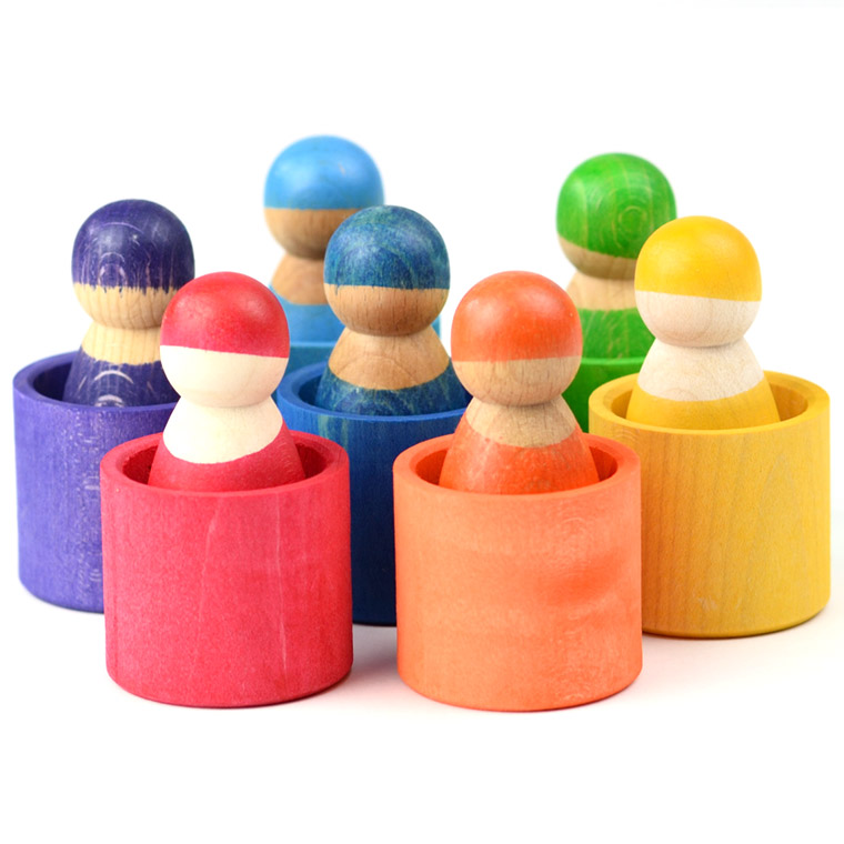 楽天市場】グリムス 積み木 カラフルフレンズ GM10580 人形 赤ちゃん