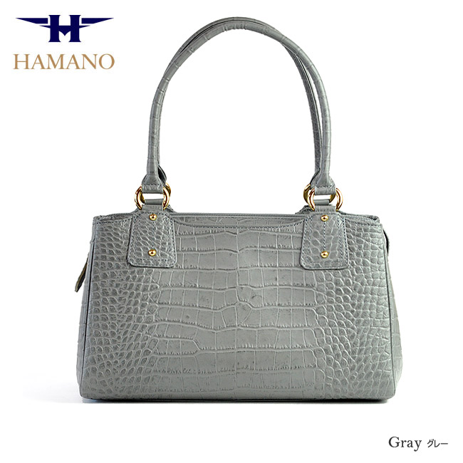 楽天市場】雑誌掲載 濱野 バッグ クロコ型押し きれいめ ハンドバッグ