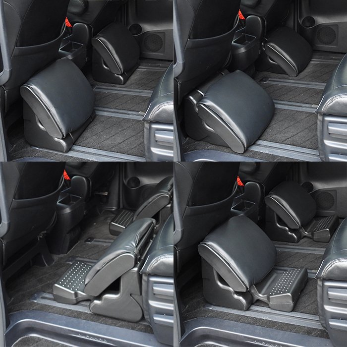 楽天市場】汎用 オットマン フットレスト 2個セット 車用 ブラック PVC