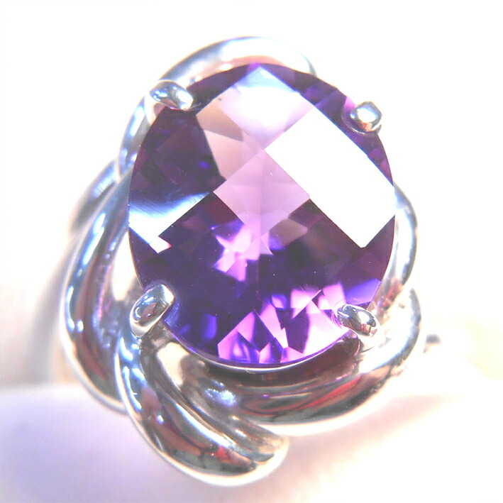 楽天市場】【14金】K14WG 指輪 ホワイトゴールドアメジストリング