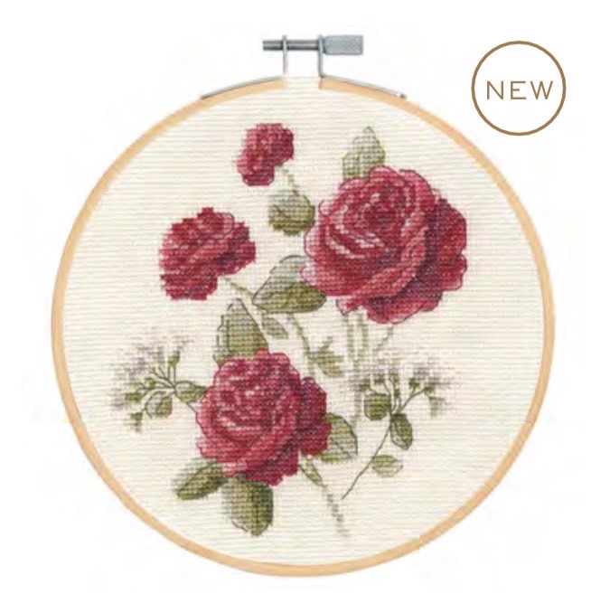 楽天市場】(dmc1935）【お取り寄せ商品】刺繍キット ROSES 刺繍枠付き