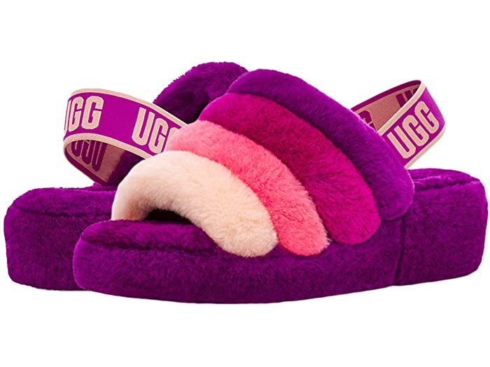 楽天市場】アグ サンダル レディース フラフ イヤー スライド パープル