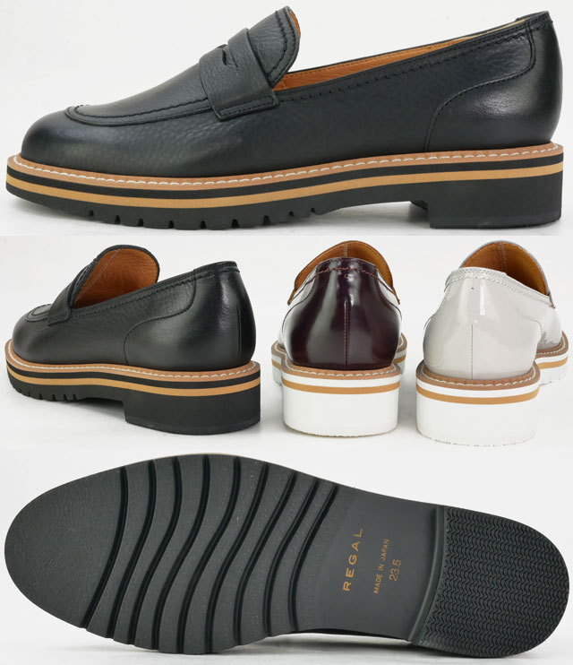 楽天市場】リーガル レディース 厚底ローファー ローカット スリッポン