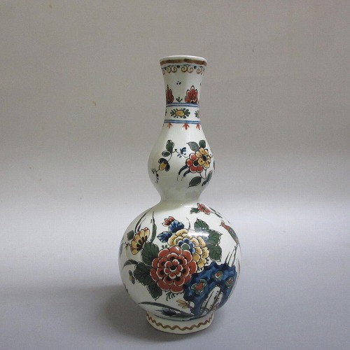 楽天市場】☆Delftデルフト焼/オランダ 花鳥文 色絵 花瓶 飾り壺