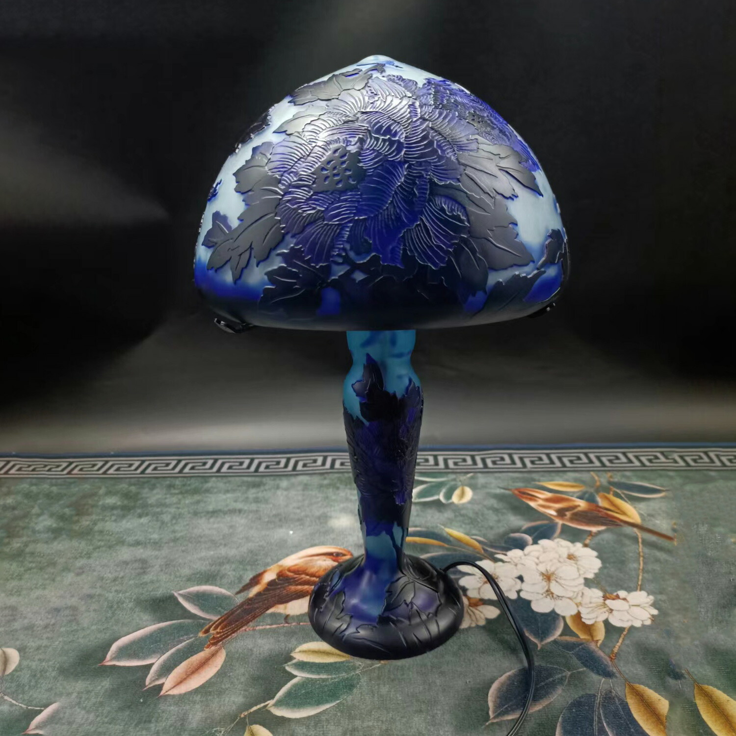 ガレタイプ エミール ランプ スタンド マウンテンシーン 復刻 希少・美