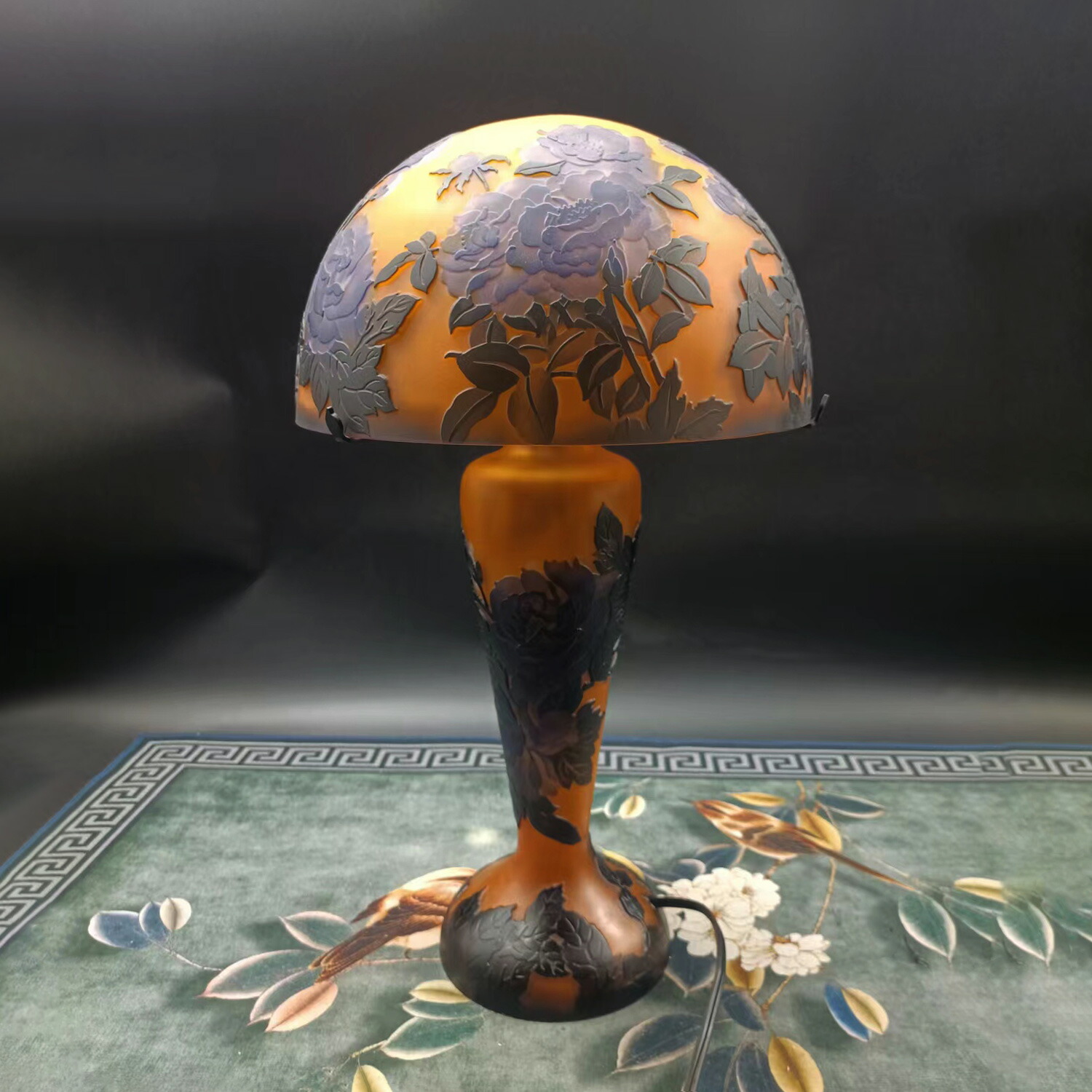 楽天市場】ガレランプ アールヌーボーランプ 卓上 照明 エミール ガレ