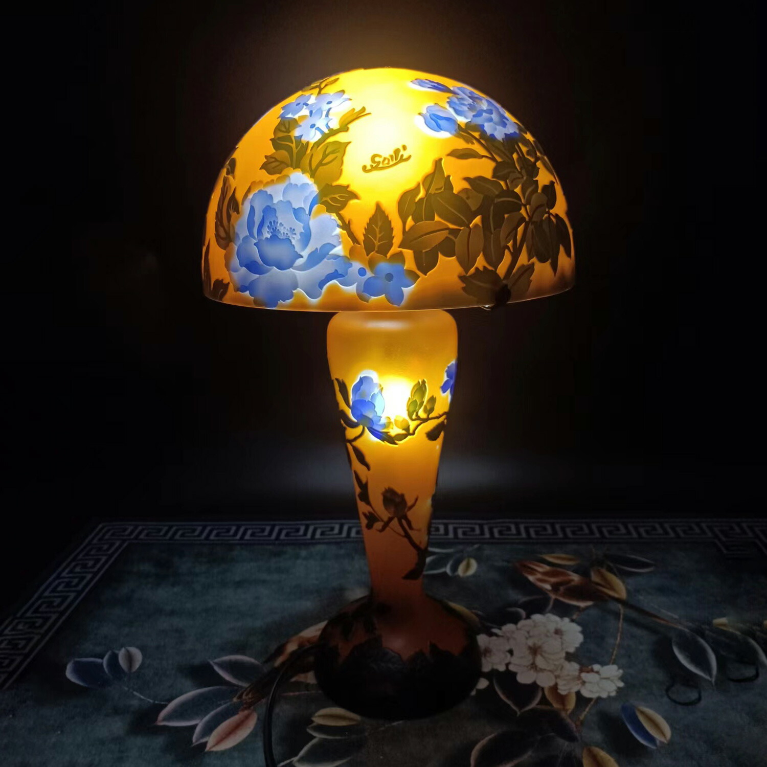 楽天市場】ガレランプ アールヌーボーランプ 卓上 照明 エミール ガレ