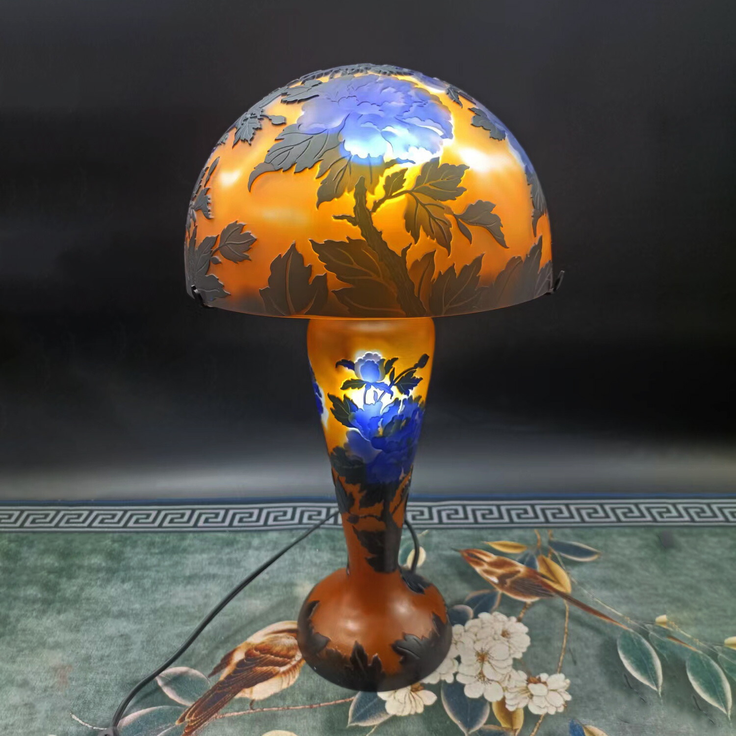 楽天市場】ガレランプ アールヌーボーランプ 卓上 照明 エミール ガレ