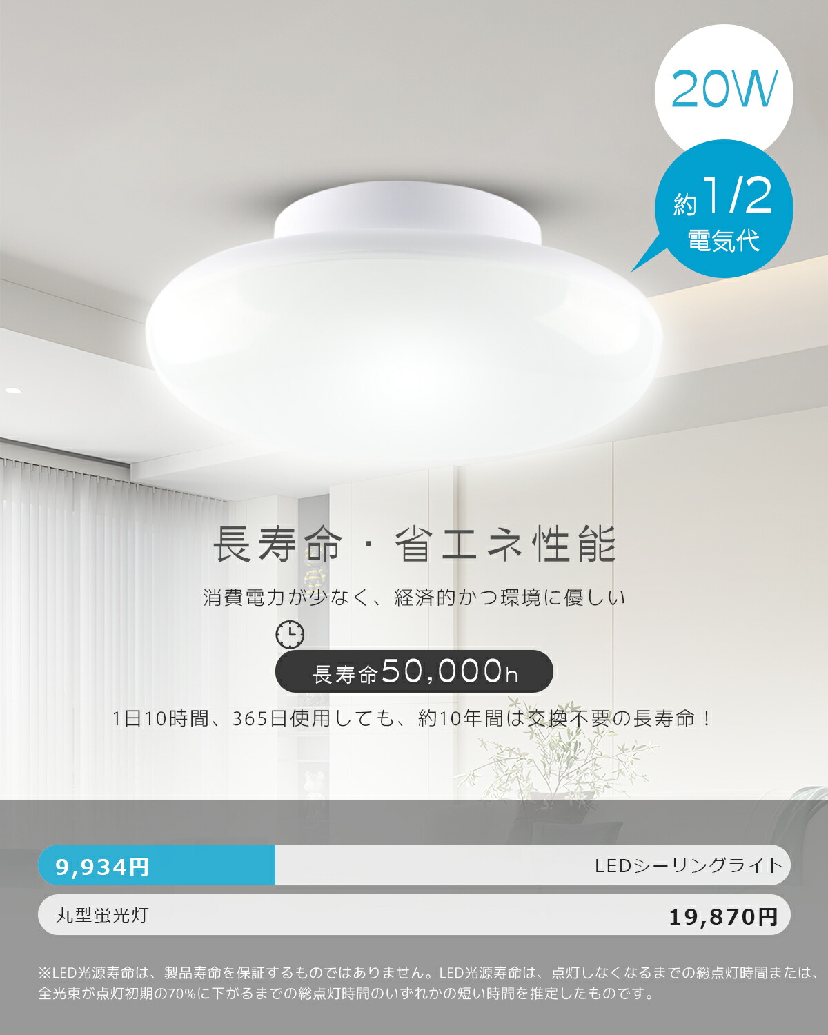 楽天市場】スマートシーリングライト LED Φ25cm 消費電力20W 4000lm