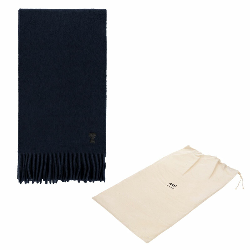 楽天市場】AMI PARIS アミパリス ハートロゴレザーパッチマフラー HEAR