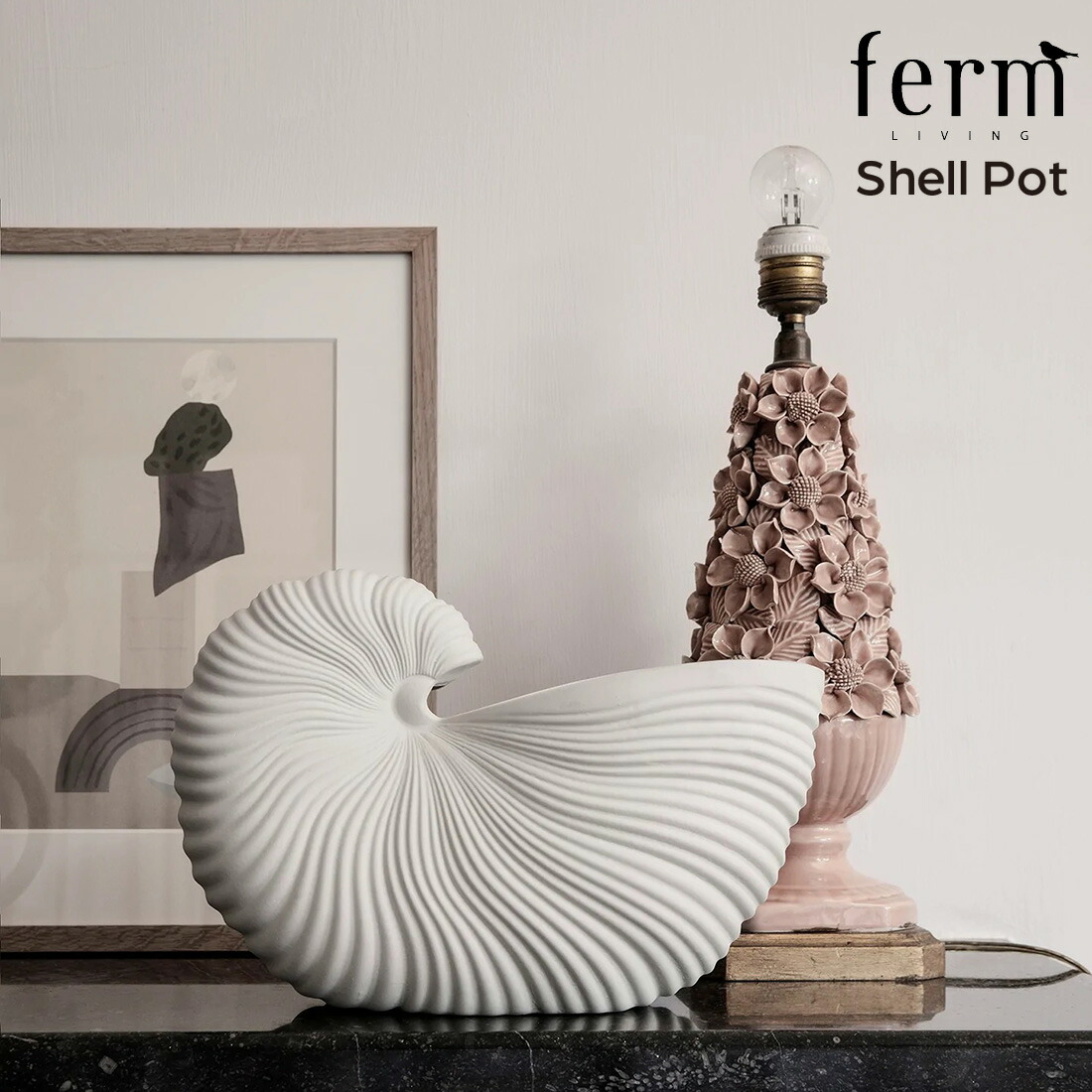 楽天市場】ferm LIVING ファームリビング Shell Pot シェルポット 花瓶