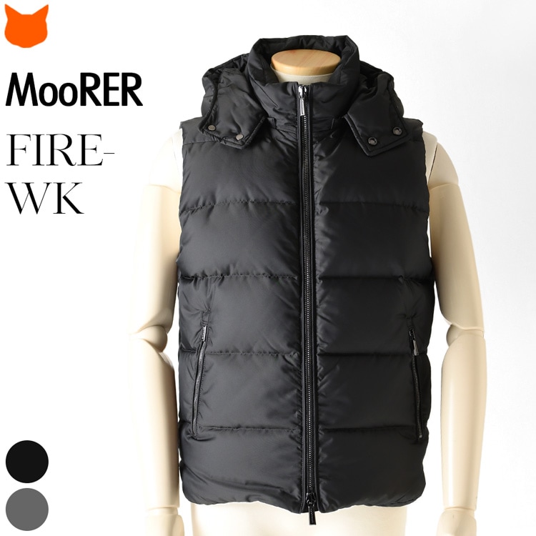 楽天市場】ムーレー MOORER ダウンベスト メンズ ダウン 袖なし FIRE