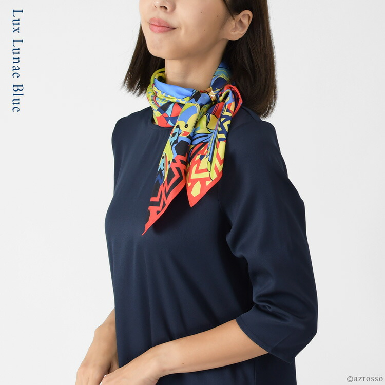 楽天市場】日本製 スカーフ シルク 100％ 大判 スカーフ 正方形 90cm