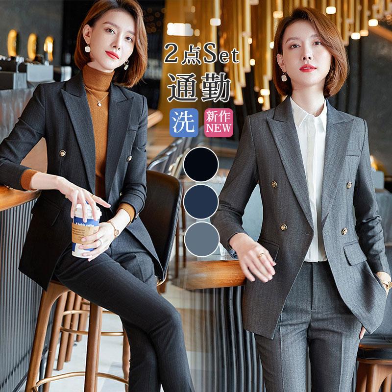 新品タグ付き！23区 パンツスーツセットアップ L グレージュ 美