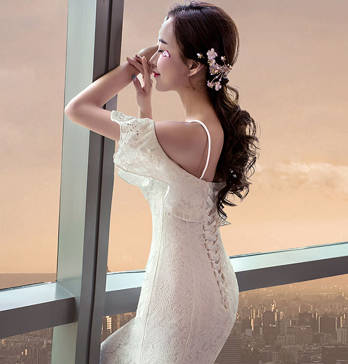 楽天市場】マーメイドドレス ウエディングドレス ロングドレス 結婚式