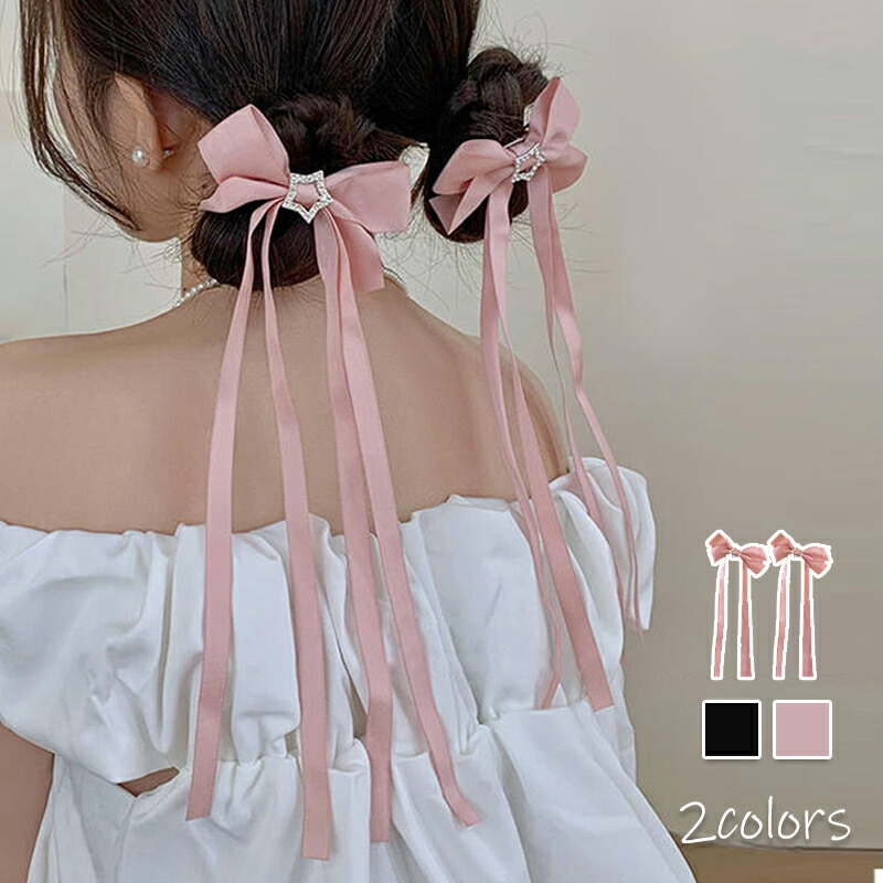 楽天市場】ヘアクリップ ヘアアクセサリー ヘアピン ピンク ブラック