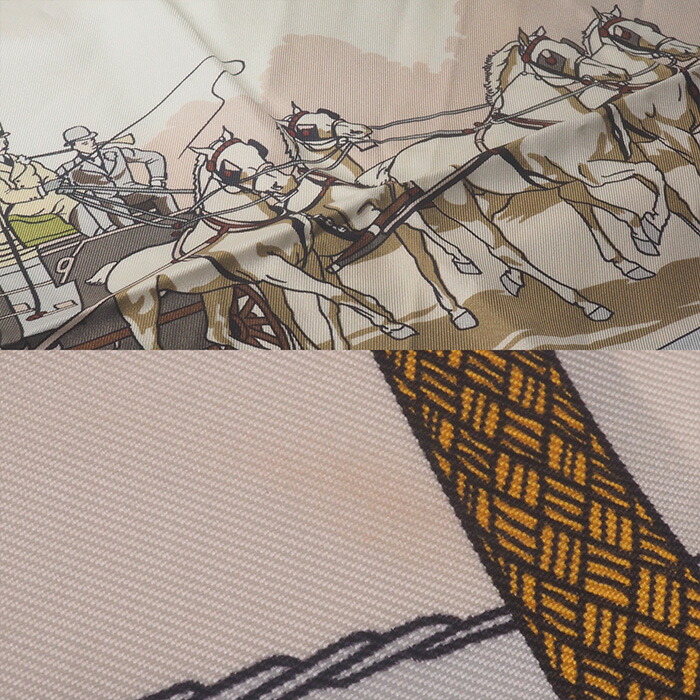 楽天市場】◇ミウラ◇ エルメス HERMES カレ90 馬車 写真柄 スカーフ