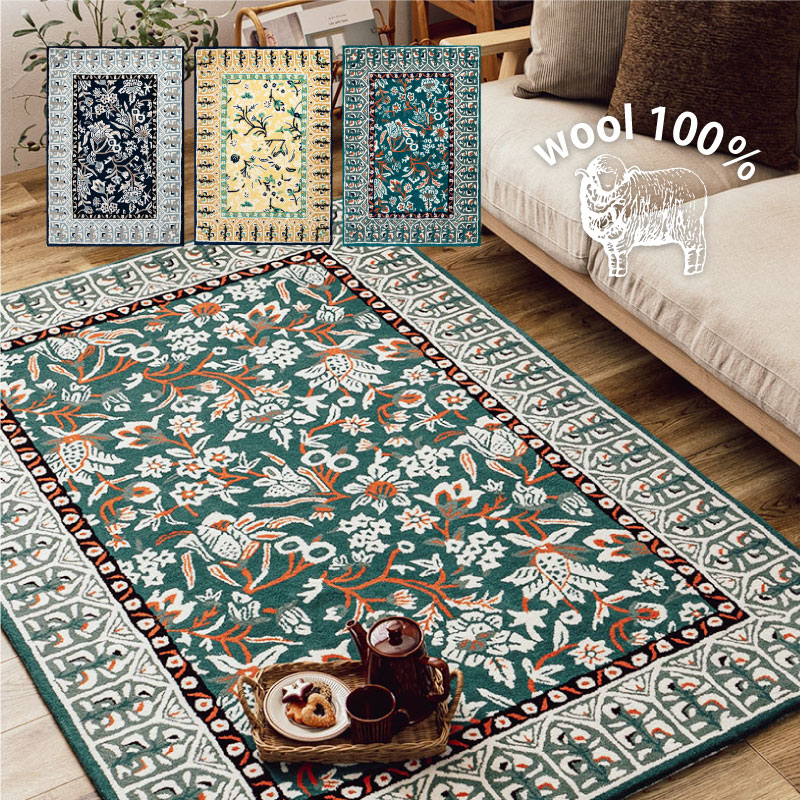 楽天市場】【3/1限定☆先着順11％クーポン】職人の手作りウールラグ