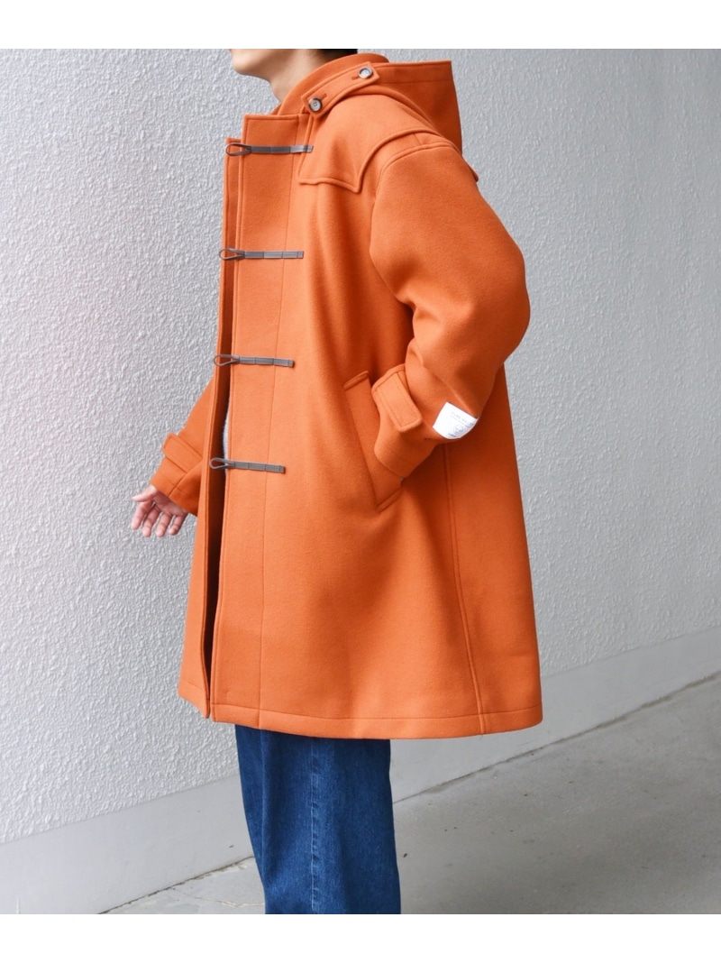 BRAHMIN 新品 フード風オレンジダッフルコート 38サイズ BRAHMIN 新品