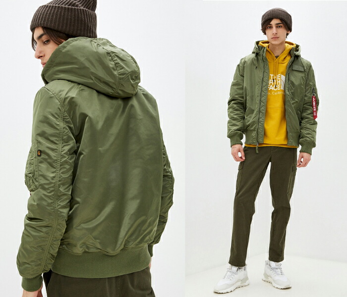 楽天市場】アルファ ALPHA MA-1 フライト ジャケット フード付き リブ