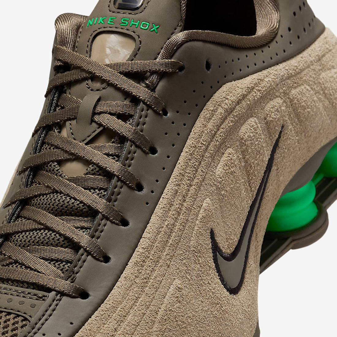 楽天市場】ナイキ ショックス R4 NIKE W SHOX R4 オリーブカーキ