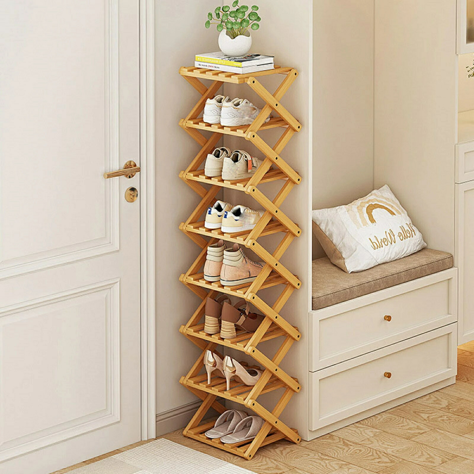 楽天市場】シューズラック スリム 組立不要 靴箱 靴棚 下駄箱 靴 収納