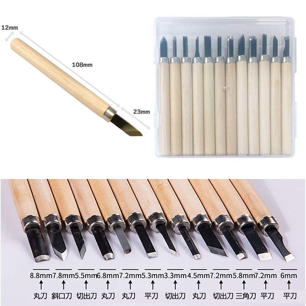 楽天市場】彫刻刀12本セット 木工 工作 彫刻 木彫り 図工 美術 趣味