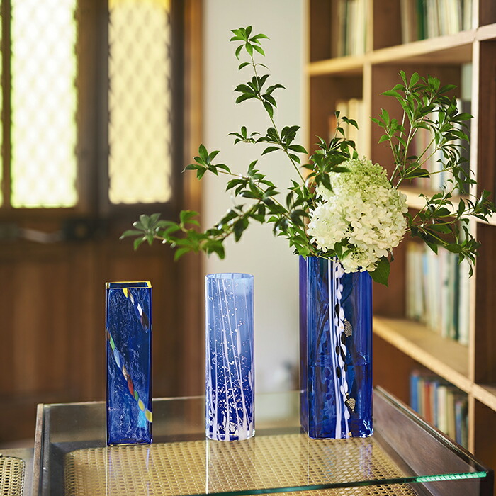 楽天市場】送料無料 津軽びいどろ 【 花器角 】花瓶 インテリア ギフト