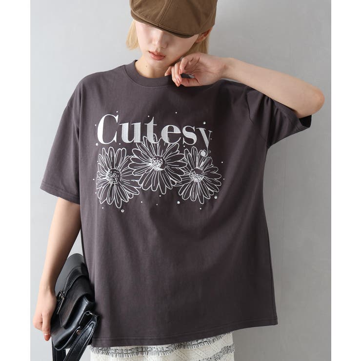 楽天市場】【10％OFFクーポン！配布中！】SpRay FLOWERストーンTシャツ