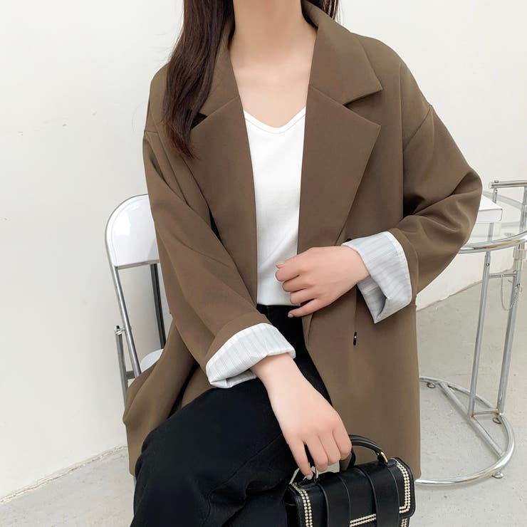 楽天市場】LADY LIKE オーバーサイズテーラードダブルジャケット