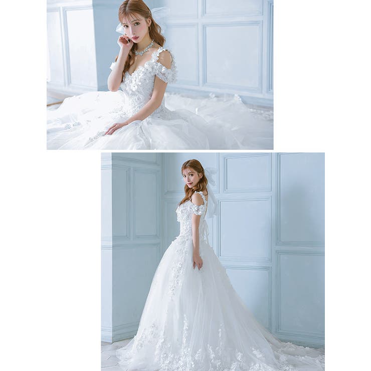 楽天市場】Tika オープンショルダー立体フラワーボリュームロング