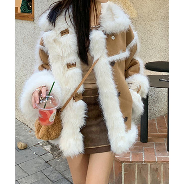 楽天市場】aimoha ボリュームファームートン風コート【AW】 アウター