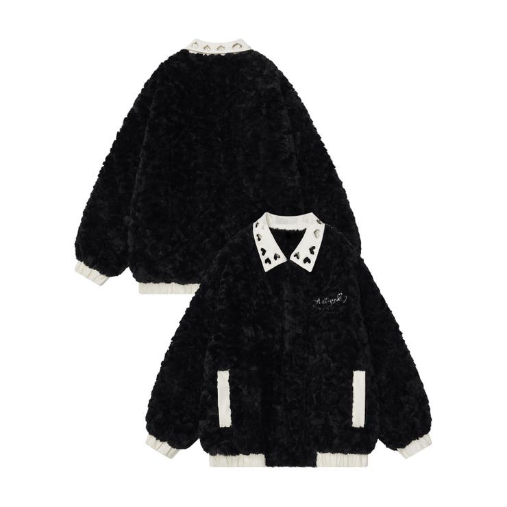 楽天市場】HOOK 【HOOK】for girls 襟付き異素材エコファージャケット