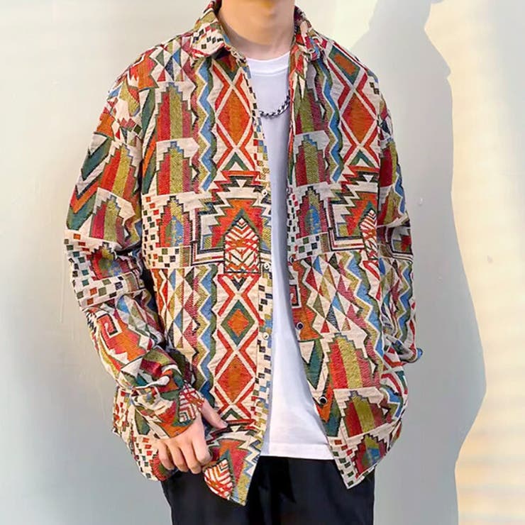 楽天市場】【10％OFFクーポン！配布中！】Decorative 柄シャツ ジャ