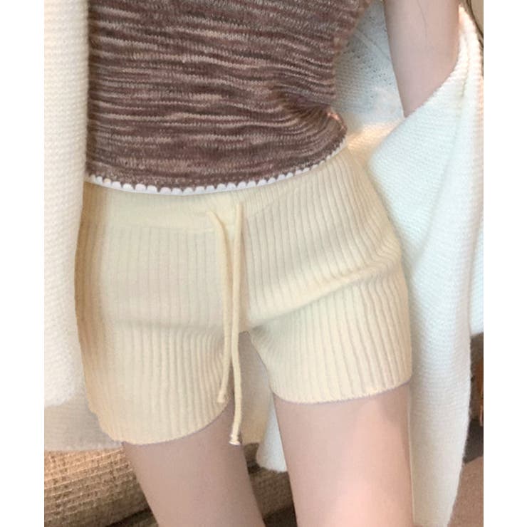楽天市場】Riff リブニットショートパンツ 短パン ショート丈 ショー