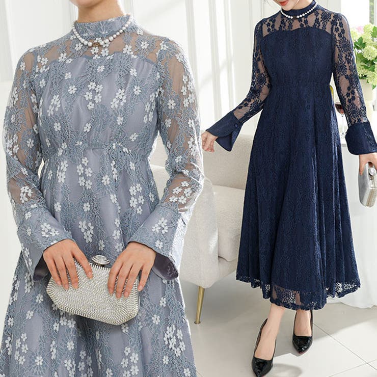 楽天市場】レースレディース 総レース ビスチェ レイヤード ロング